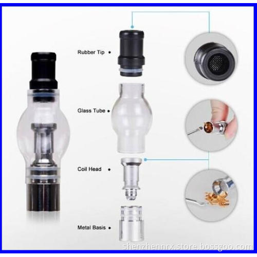 E Cigarette Glass Global Atomizer for E-Liquid and Dry Herb